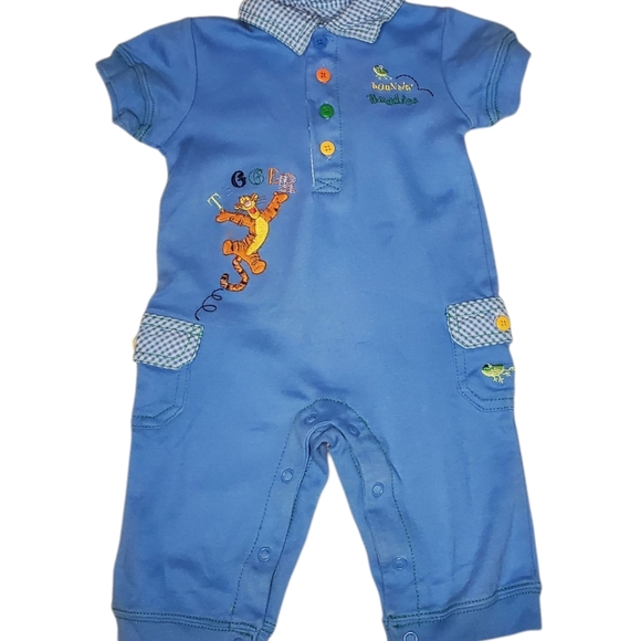 The Wonderful World Of Disney Jumpsuit Tigger Blue Baby Boys 6-9 Months - Picture 1 of 5